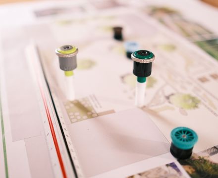 der Plan eines Gartenprojektes