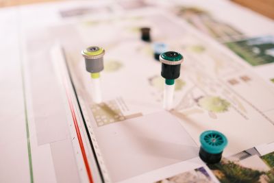 der Plan eines Gartenprojektes